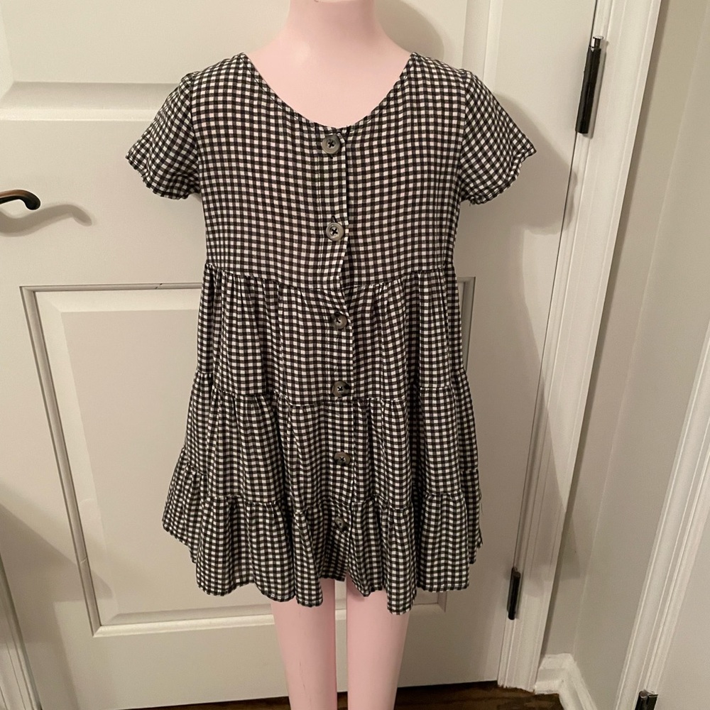 Black and white checkered dress